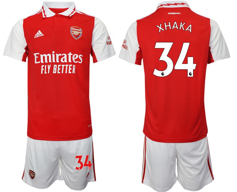 Cheap Men 2022-2023 Club Arsenal home red 34 Soccer Jersey